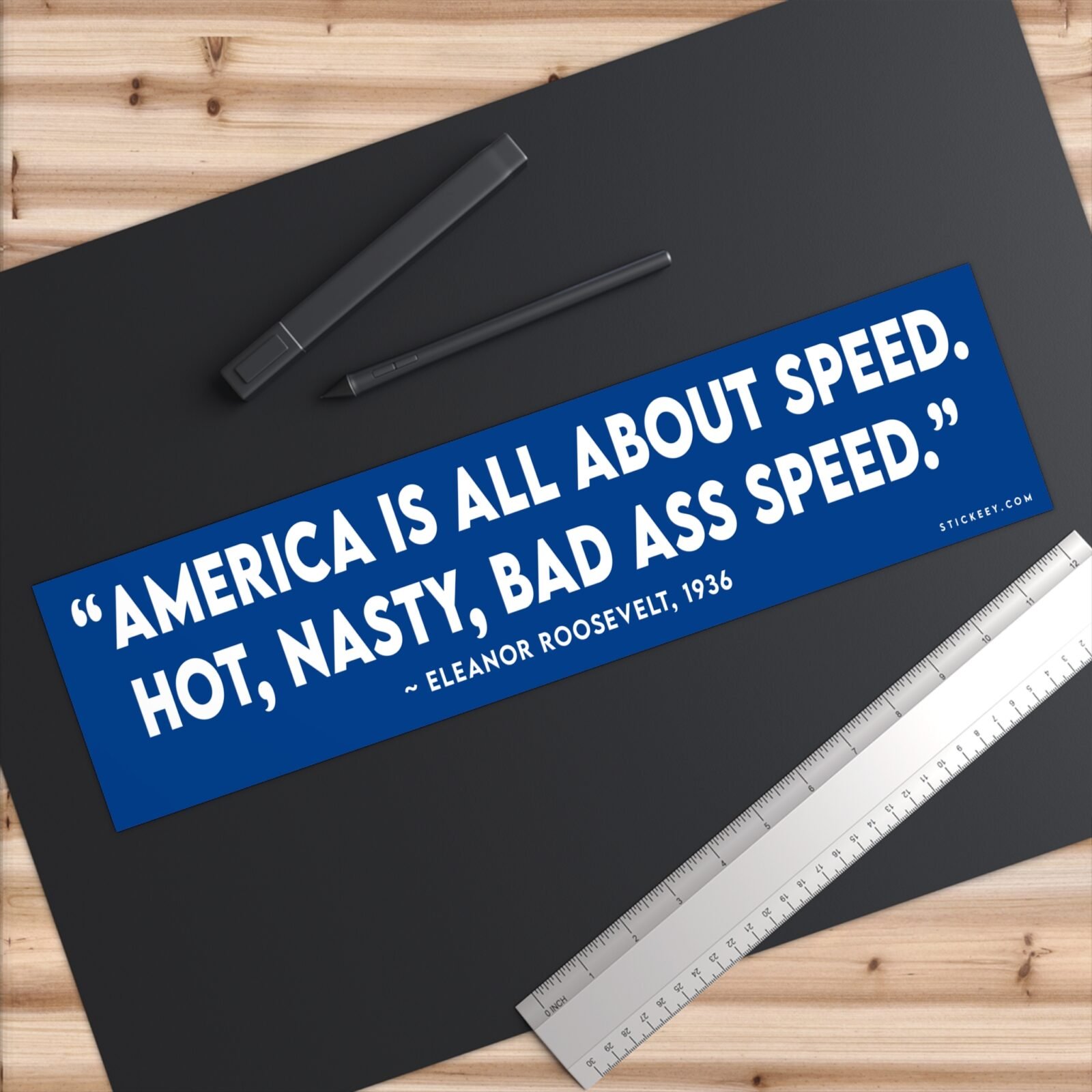 Funny America is All About Speed Bumper Sticker
