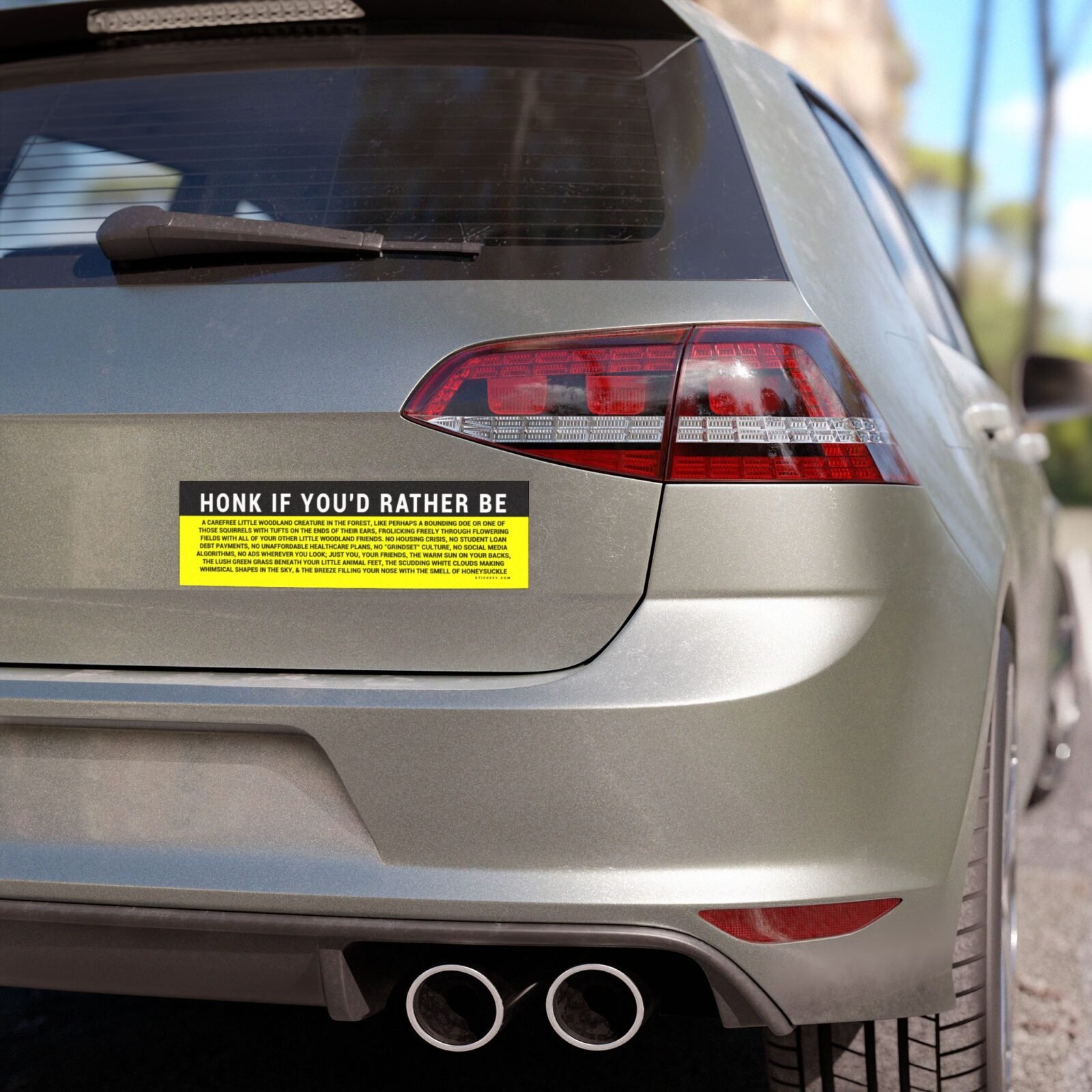 Honk If You’d Rather Be a Woodland Creature Magnet Sticker