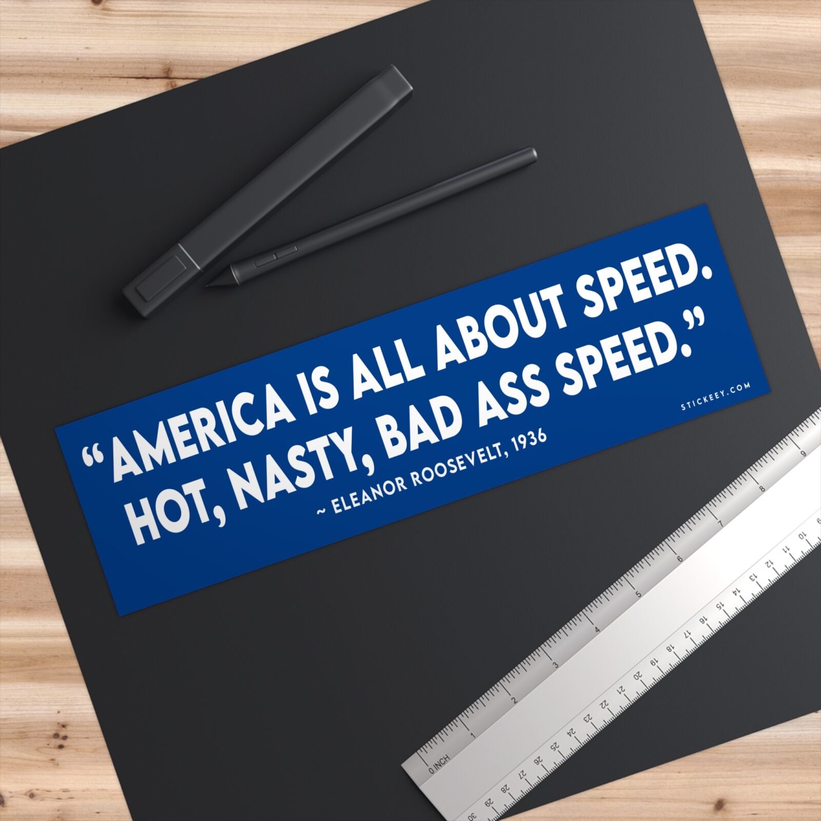Funny America is All About Speed Bumper Sticker