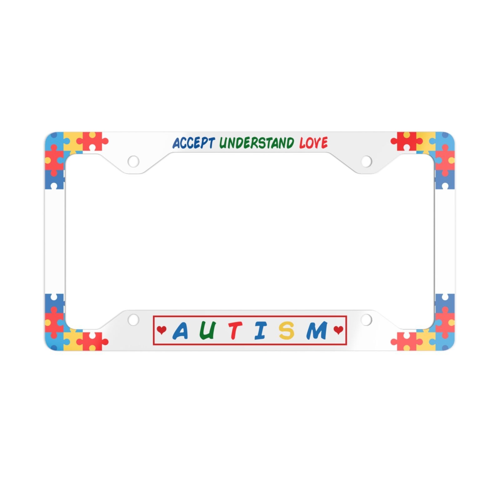 Autism Awareness License Plate Frame
