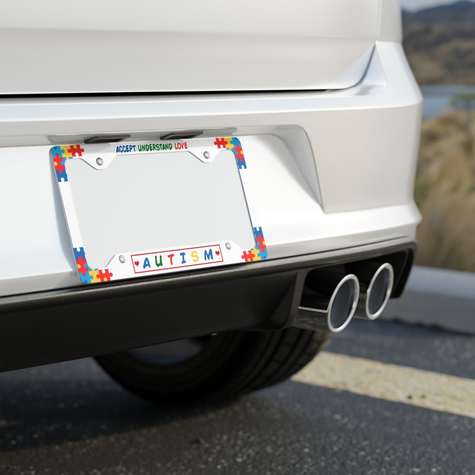Autism Awareness License Plate Frame