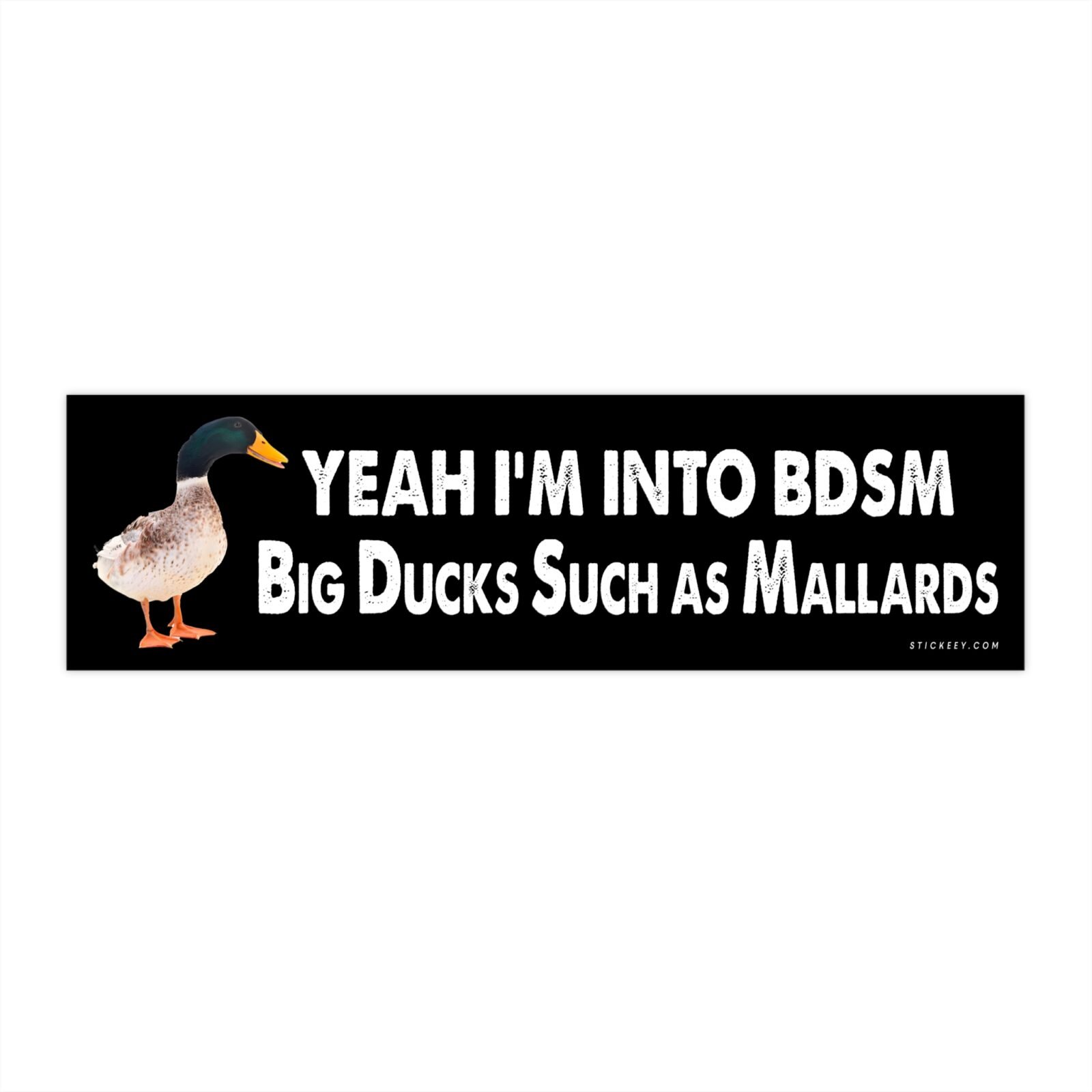 Yeah I'm Into BDSM Big Ducks Such As Mallards Bumper Sticker