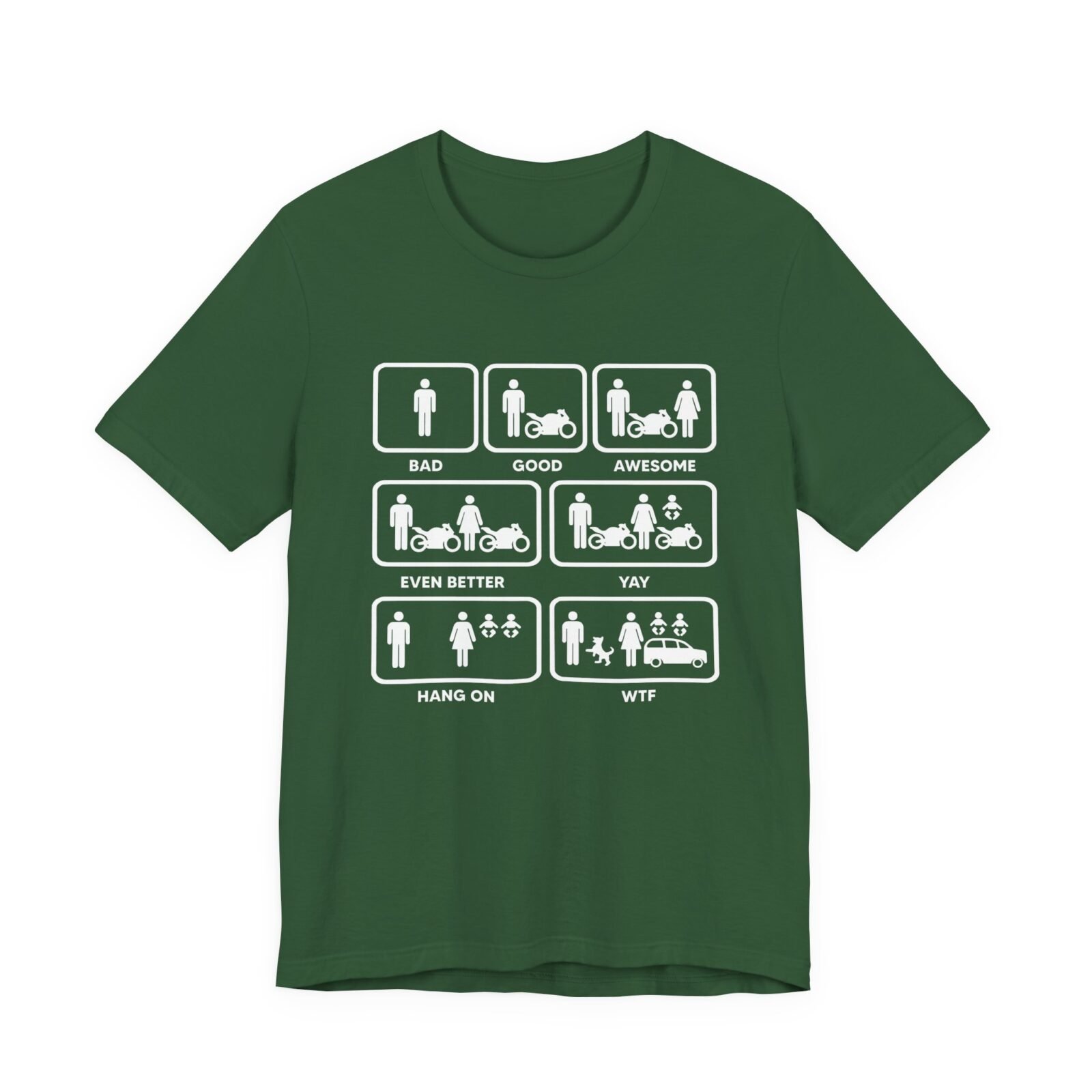 Motorcycle Biker Bad Good Awesome Even Better Yay Hang On WTF Shirt
