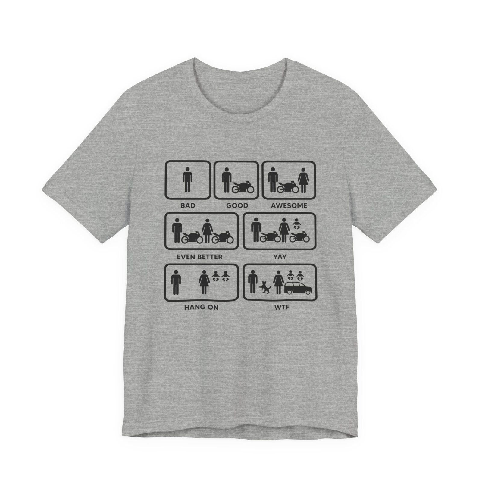 Motorcycle Biker Bad Good Awesome Even Better Yay Hang On WTF Shirt