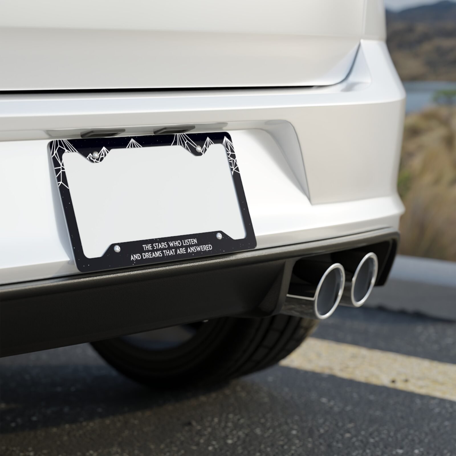 The Stars Who Listen And Dreams That Are Answered License Plate Frame