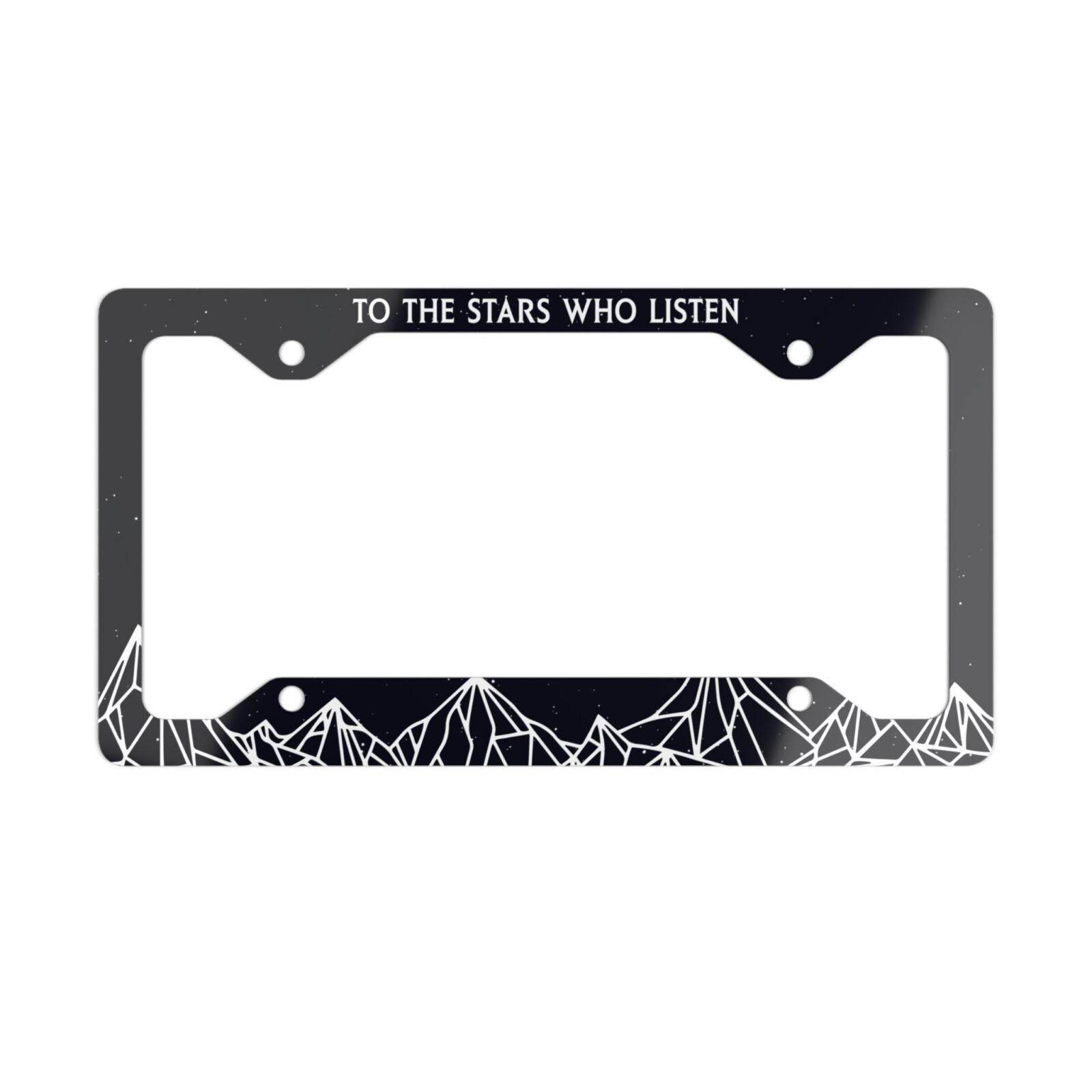 ACOTAR Velaris To the Stars Who Listen White License Plate Frame