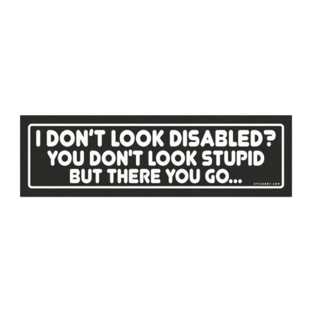 I Don’t Look Disabled? You Don’t Look Stupid But There You Go Magnet Sticker