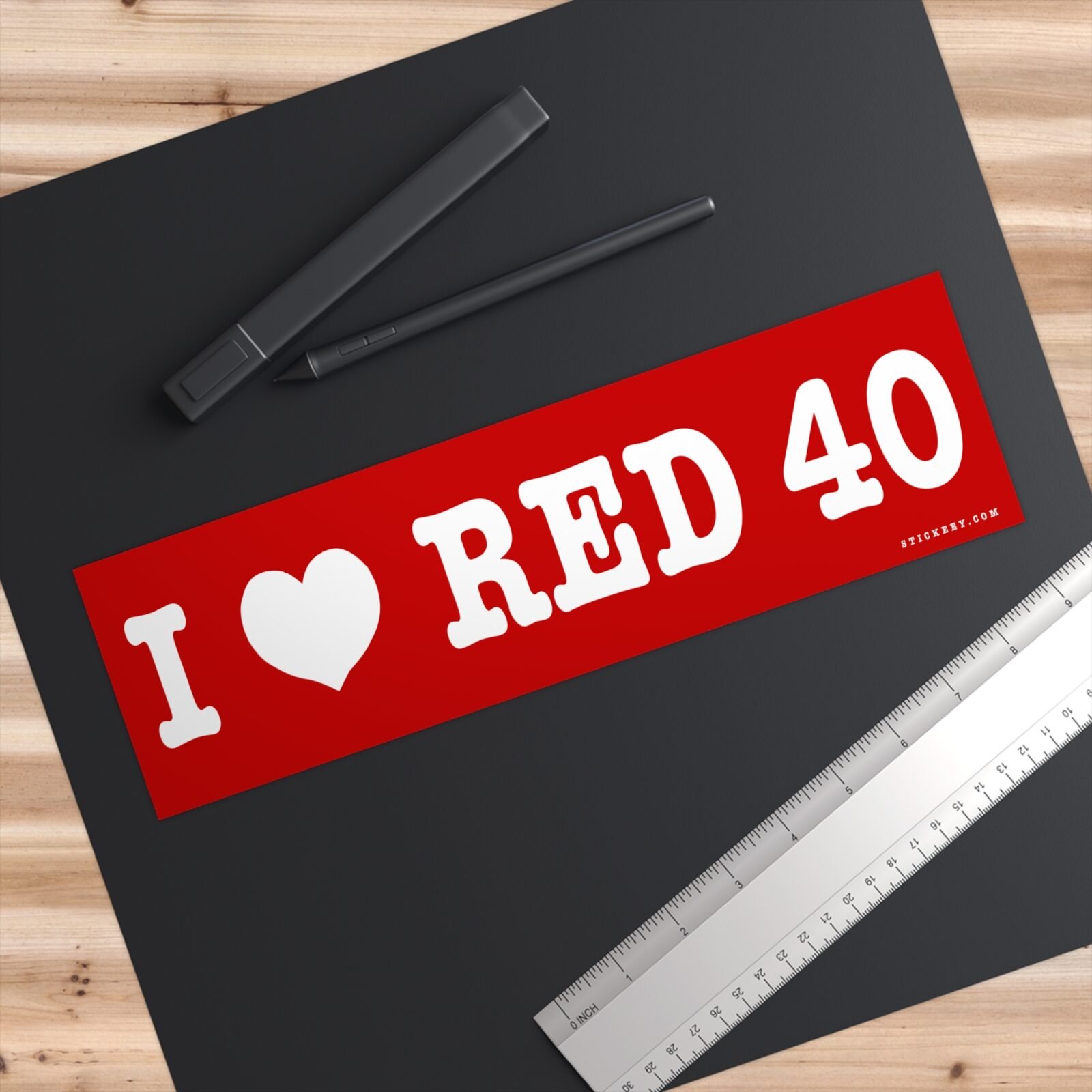 I Love Red 40 Bumper Sticker