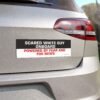 Scared White Guy Onboard Powered By Fear And Fox News Magnet Sticker