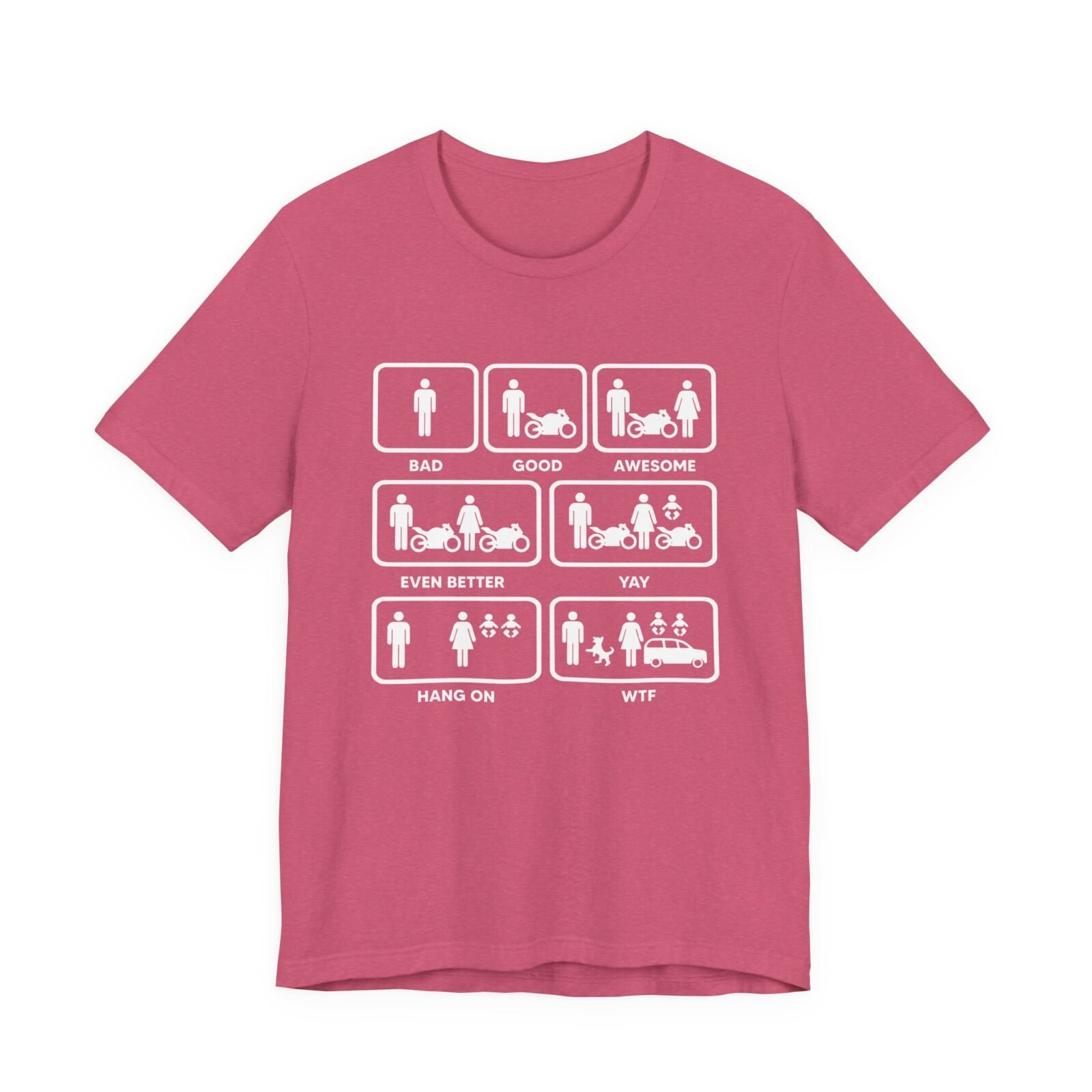 Motorcycle Biker Bad Good Awesome Even Better Yay Hang On WTF Shirt