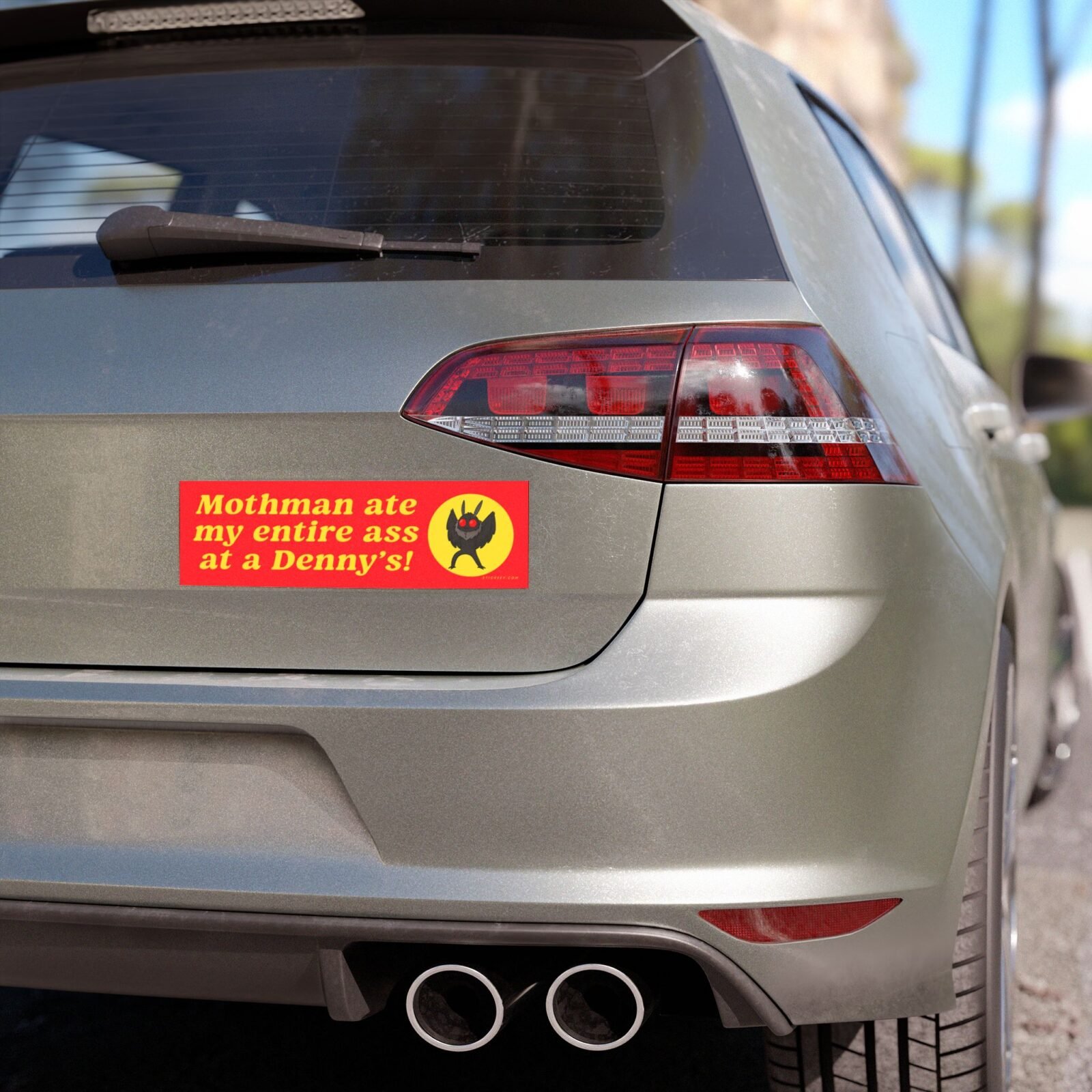  Mothman Ate My Entire Ass at a Denny’s Funny Mothman Magnet Sticker