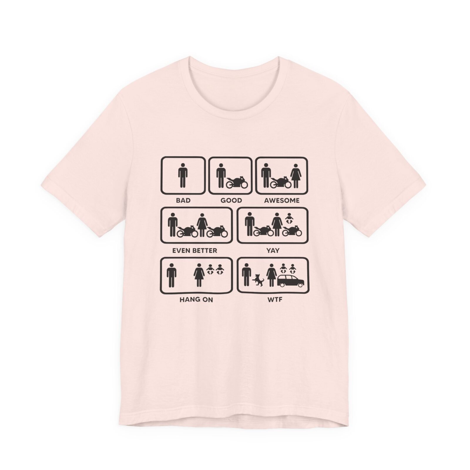 Motorcycle Biker Bad Good Awesome Even Better Yay Hang On WTF Shirt