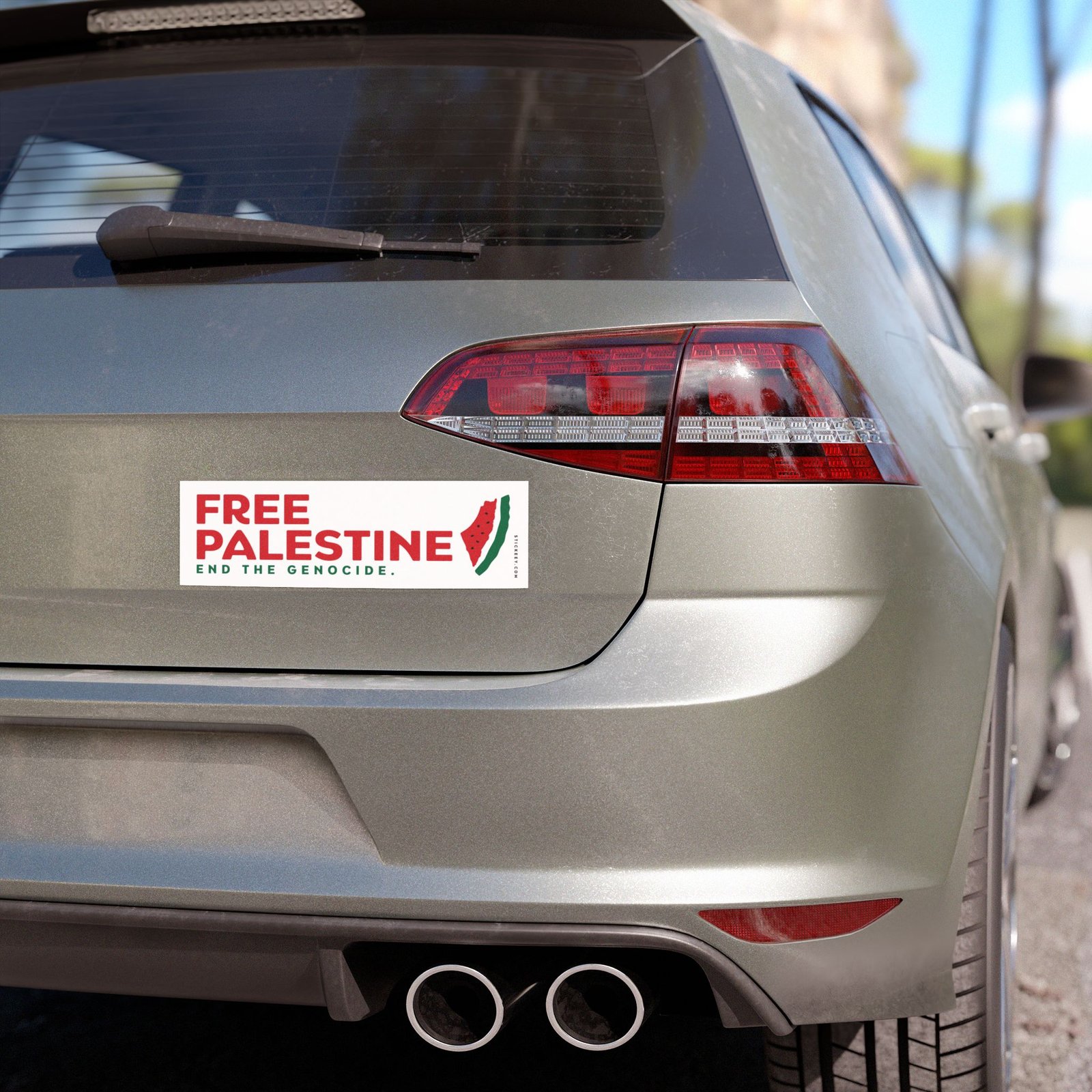 Free Palestine End the Genocide Magnet Sticker