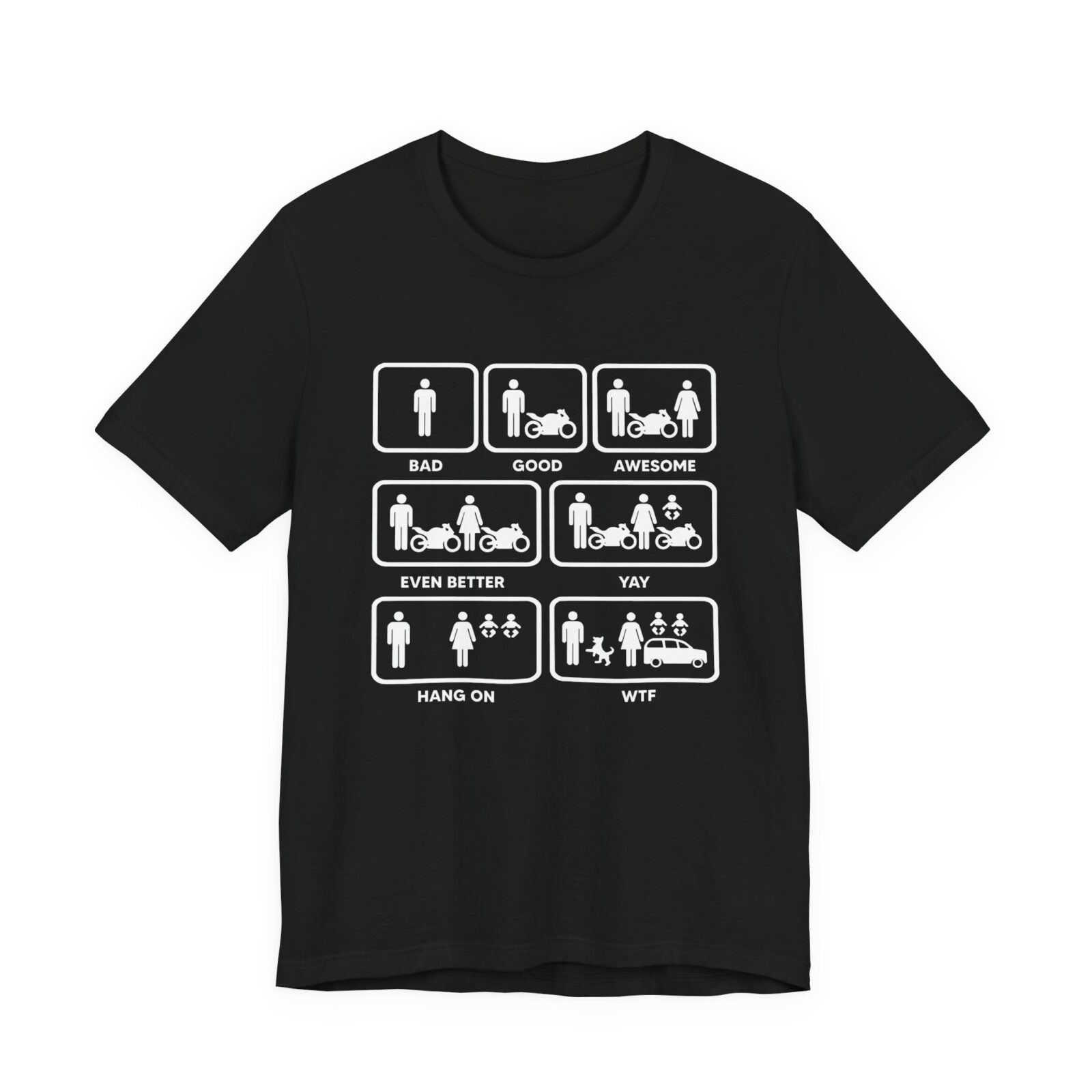 Motorcycle Biker Bad Good Awesome Even Better Yay Hang On WTF Shirt