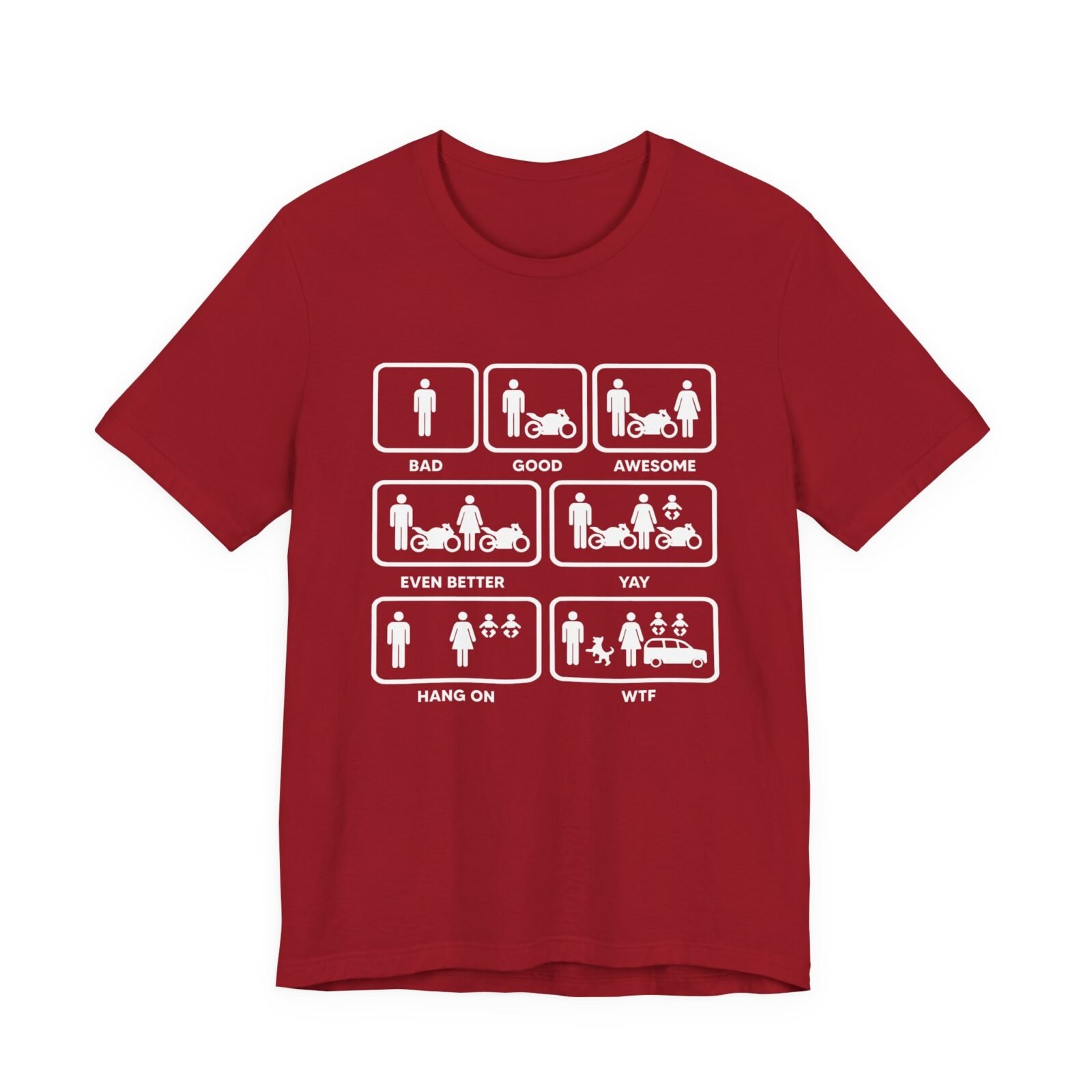 Motorcycle Biker Bad Good Awesome Even Better Yay Hang On WTF Shirt