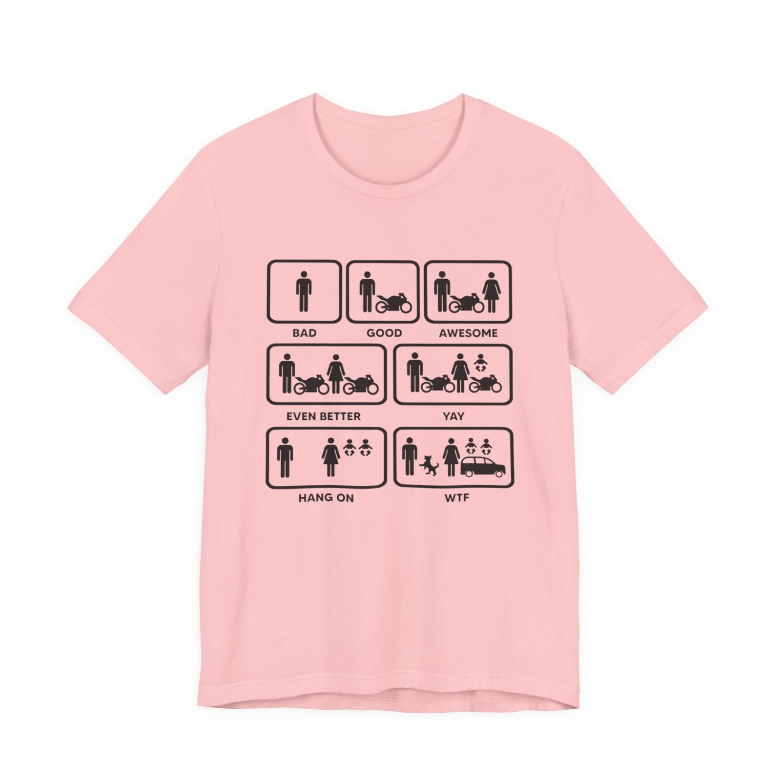 Motorcycle Biker Bad Good Awesome Even Better Yay Hang On WTF Shirt