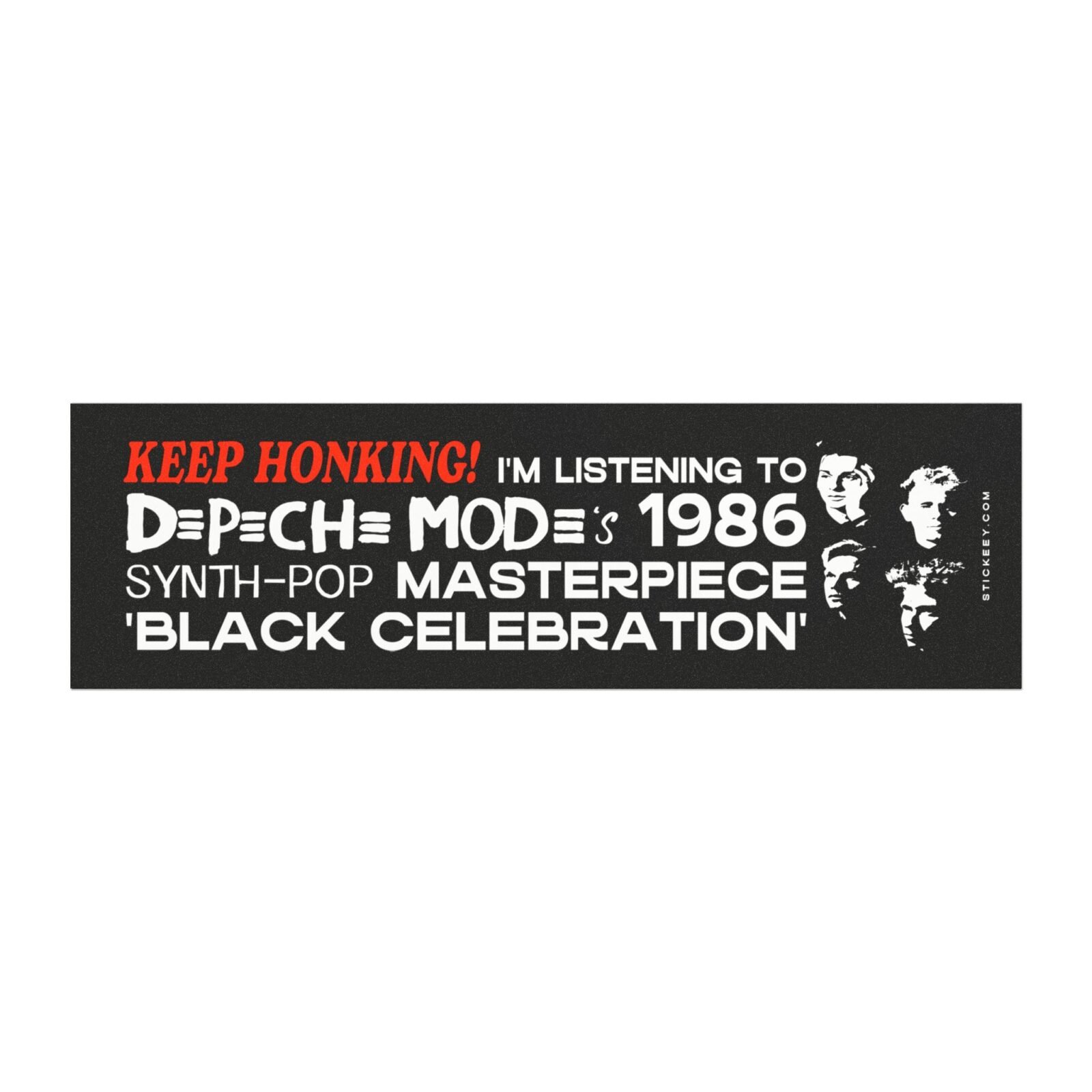 Keep Honking, I’m Listening To Depeche Mode’s 1986 Synthpop Masterpiece ‘Black Celebration’ Magnet Sticker