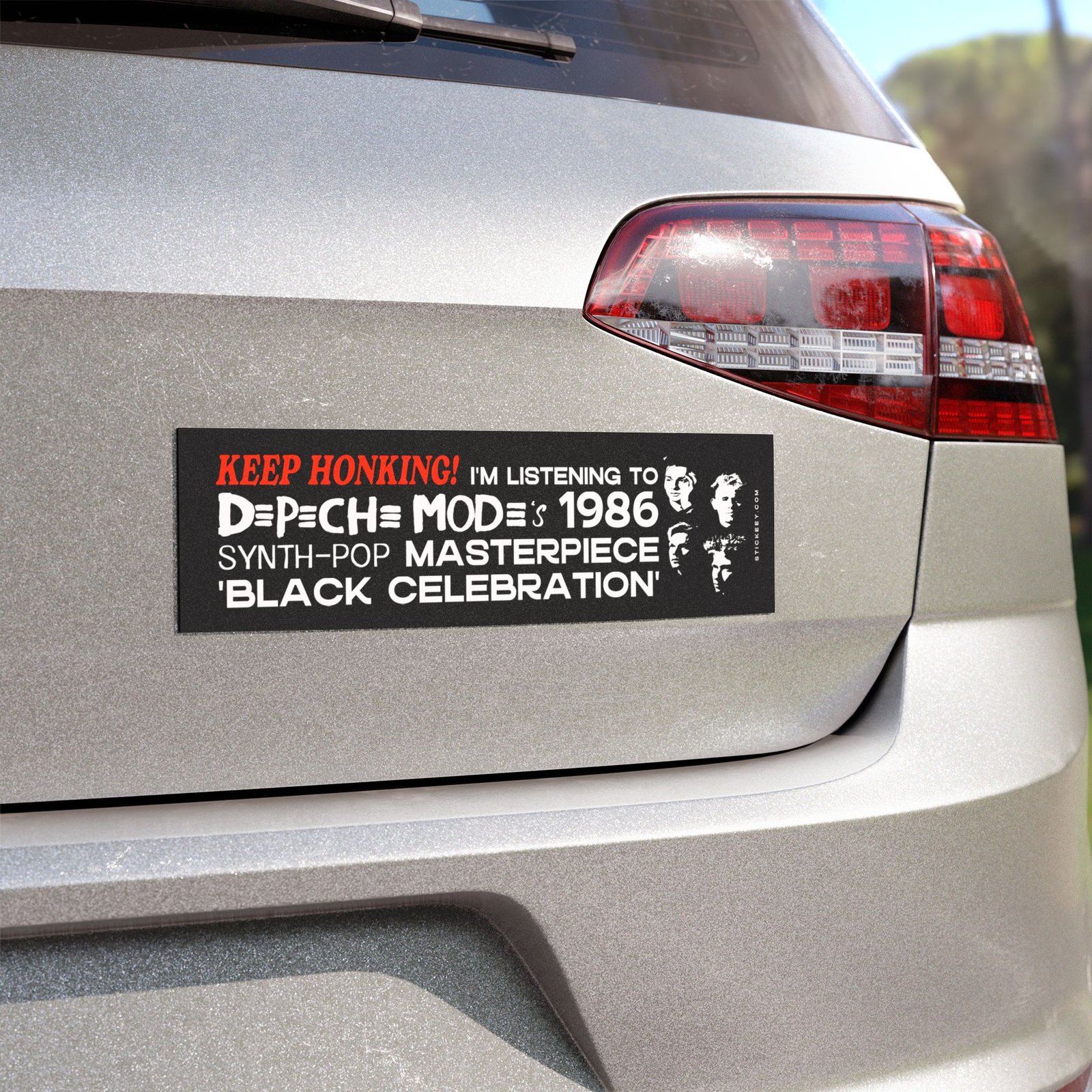 Keep Honking, I’m Listening To Depeche Mode’s 1986 Synthpop Masterpiece ‘Black Celebration’ Magnet Sticker