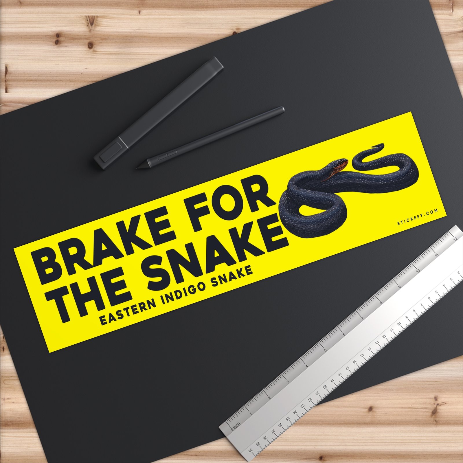 Brake For The Snake Eastern Indigo Snake Wildlife Conservation Bumper Sticker