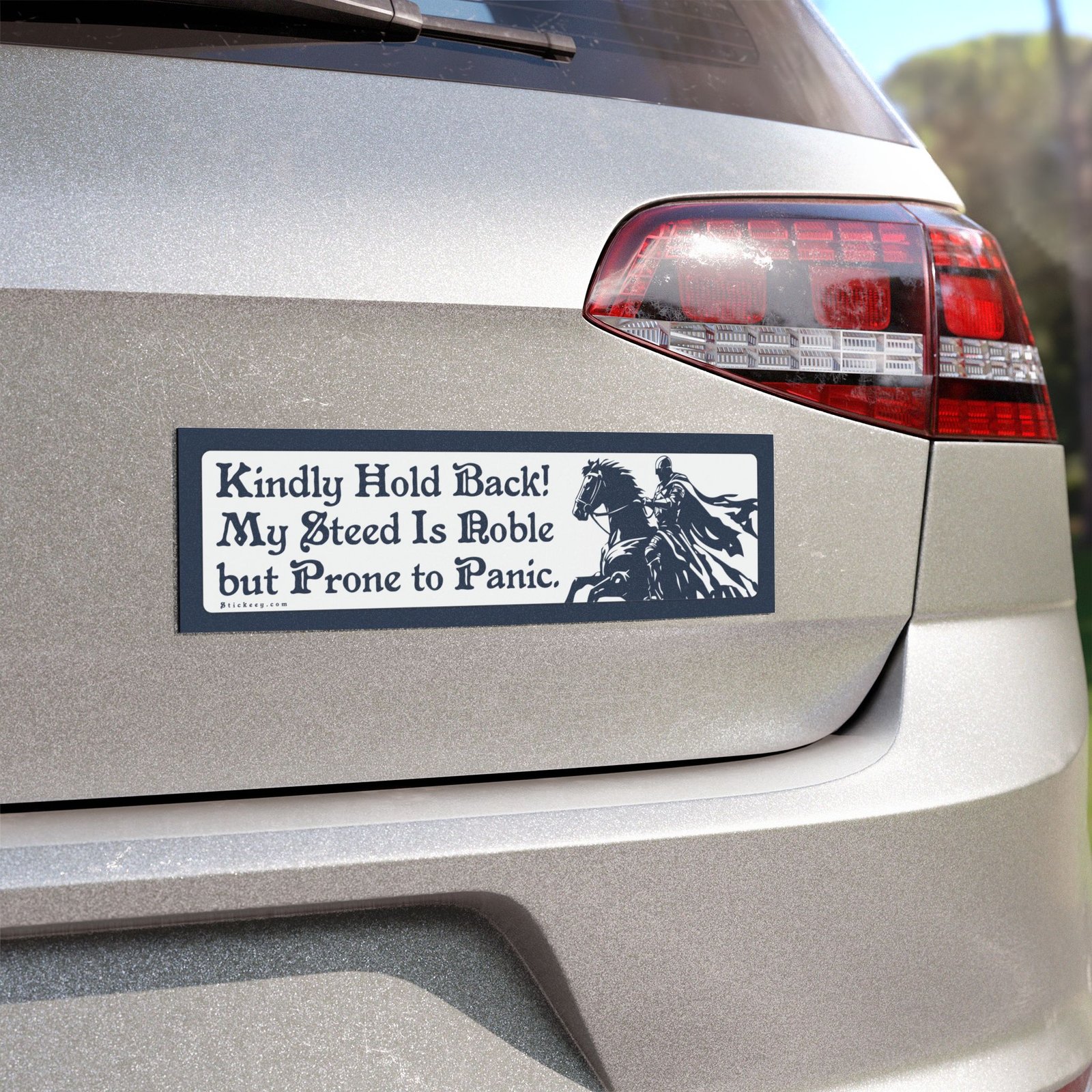 Kindly Hold Back! My Steed Is Noble but Prone to Panic magnet Sticker