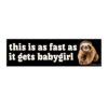 This Is As Fast As It Gets Babygirl Bumper Sticker