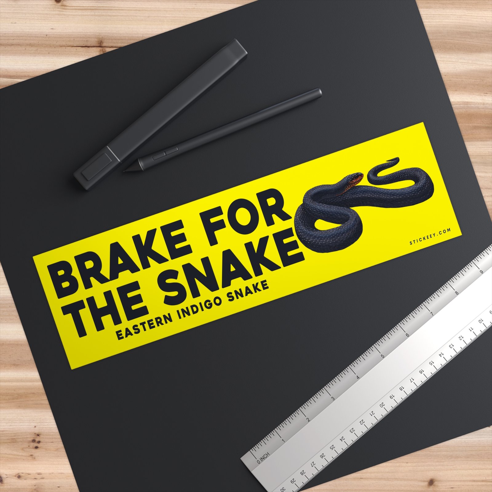 Brake For The Snake Eastern Indigo Snake Wildlife Conservation Bumper Sticker