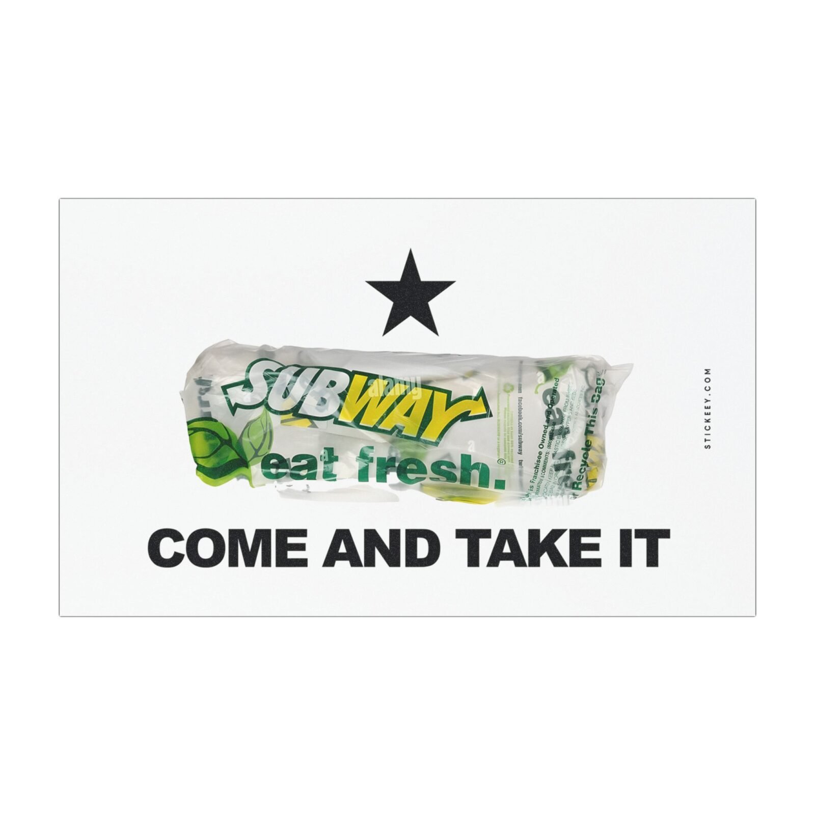 Come And Take It Subway Eat Fresh Magnet Sticker