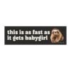 This Is As Fast As It Gets Babygirl Magnet Sticker