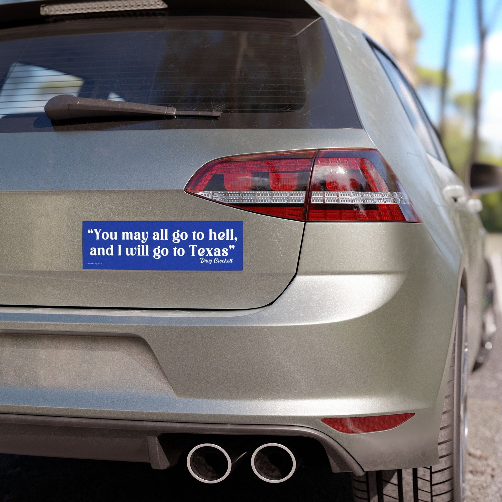 You May All Go To Hell And I Will Go To Texas Davy Crockett Magnet Sticker