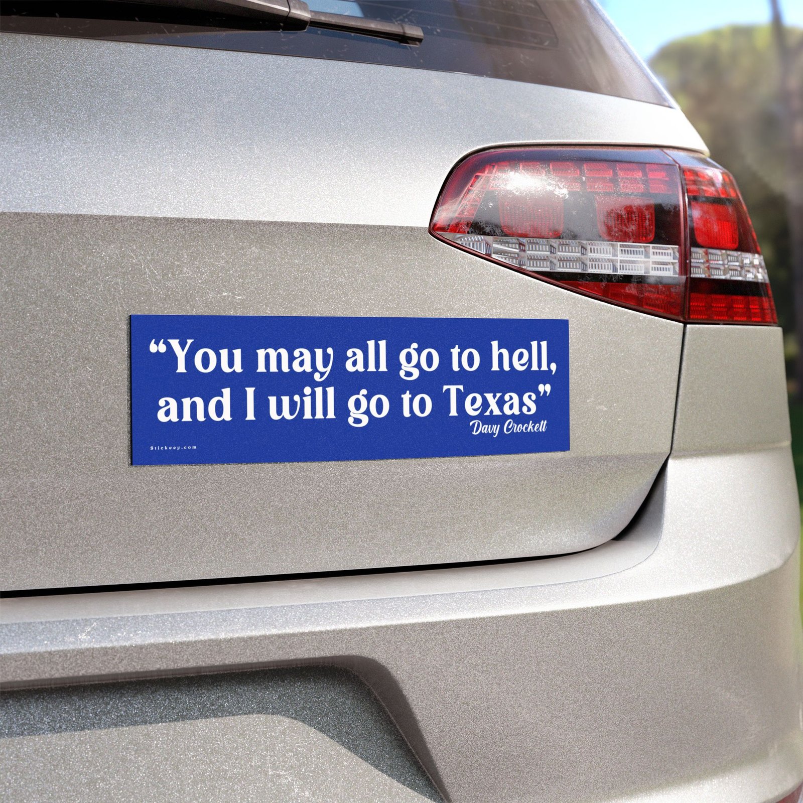 You May All Go To Hell And I Will Go To Texas Davy Crockett Magnet Sticker