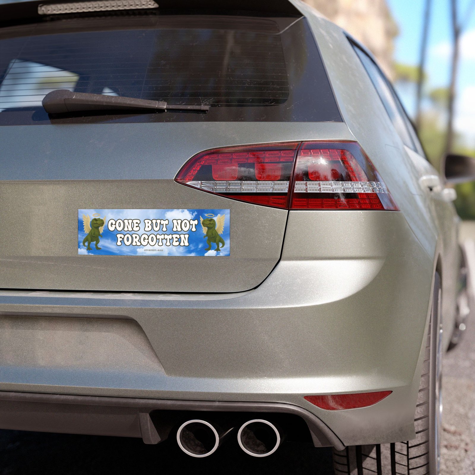 T Rex Gone But Not Forgotten Dinosaur Magnet Sticker