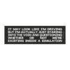 Driving But Staring Into The Void Simulation Magnet Sticker