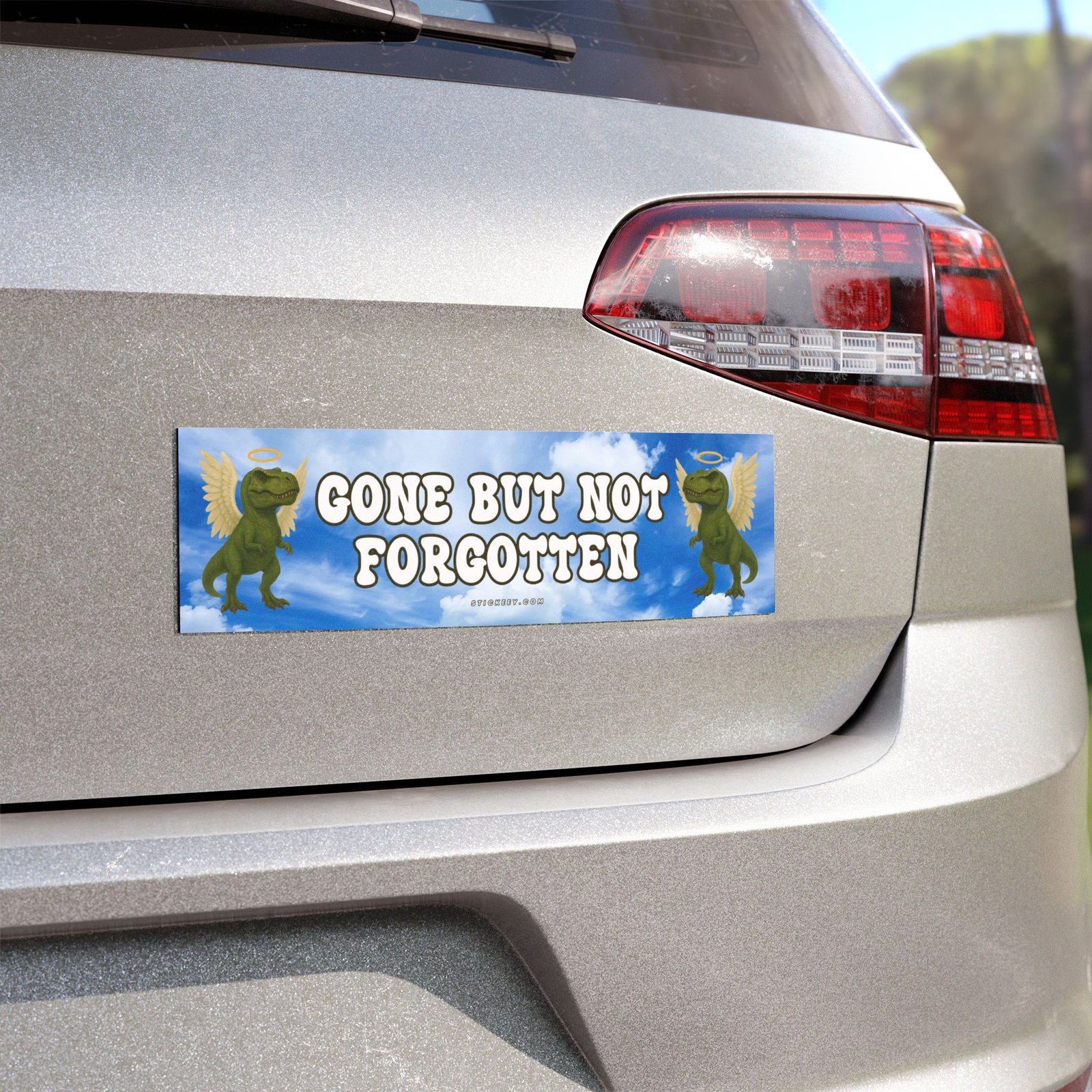 T Rex Gone But Not Forgotten Dinosaur Magnet Sticker
