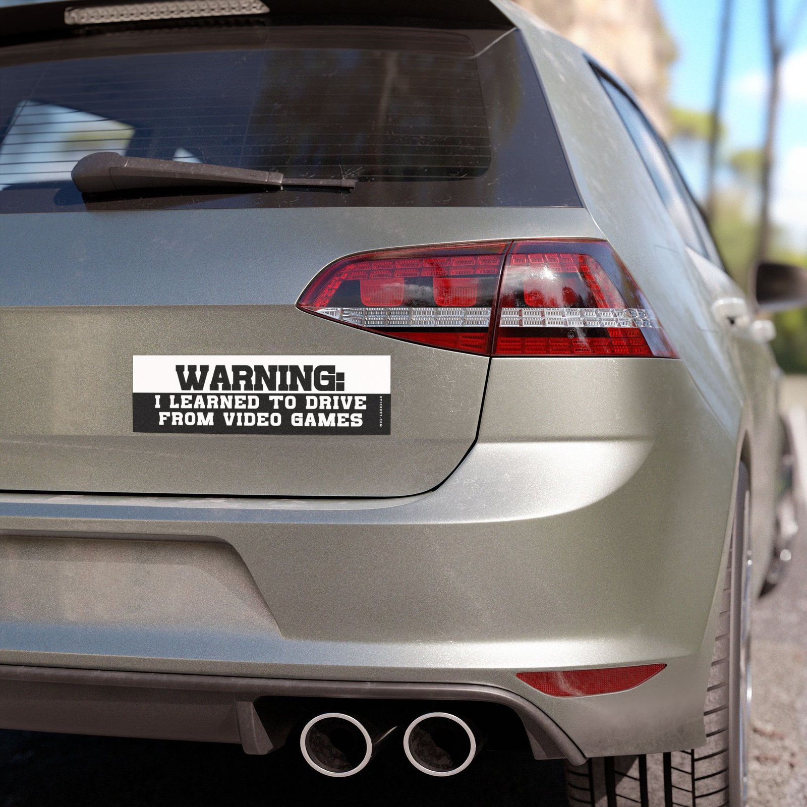 Warning I Learned To Drive From Video Games Magnet Sticker