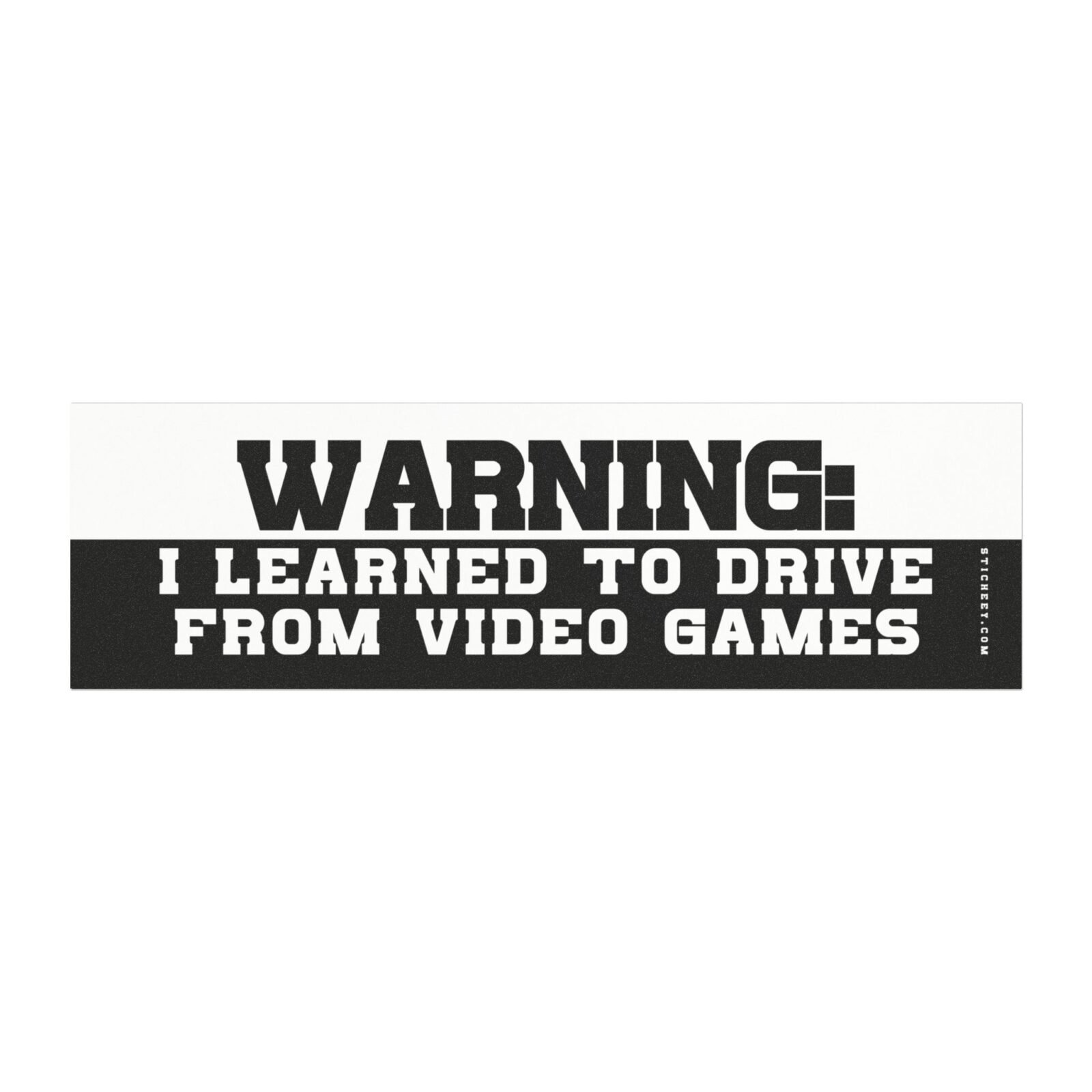 Warning I Learned To Drive From Video Games Magnet Sticker