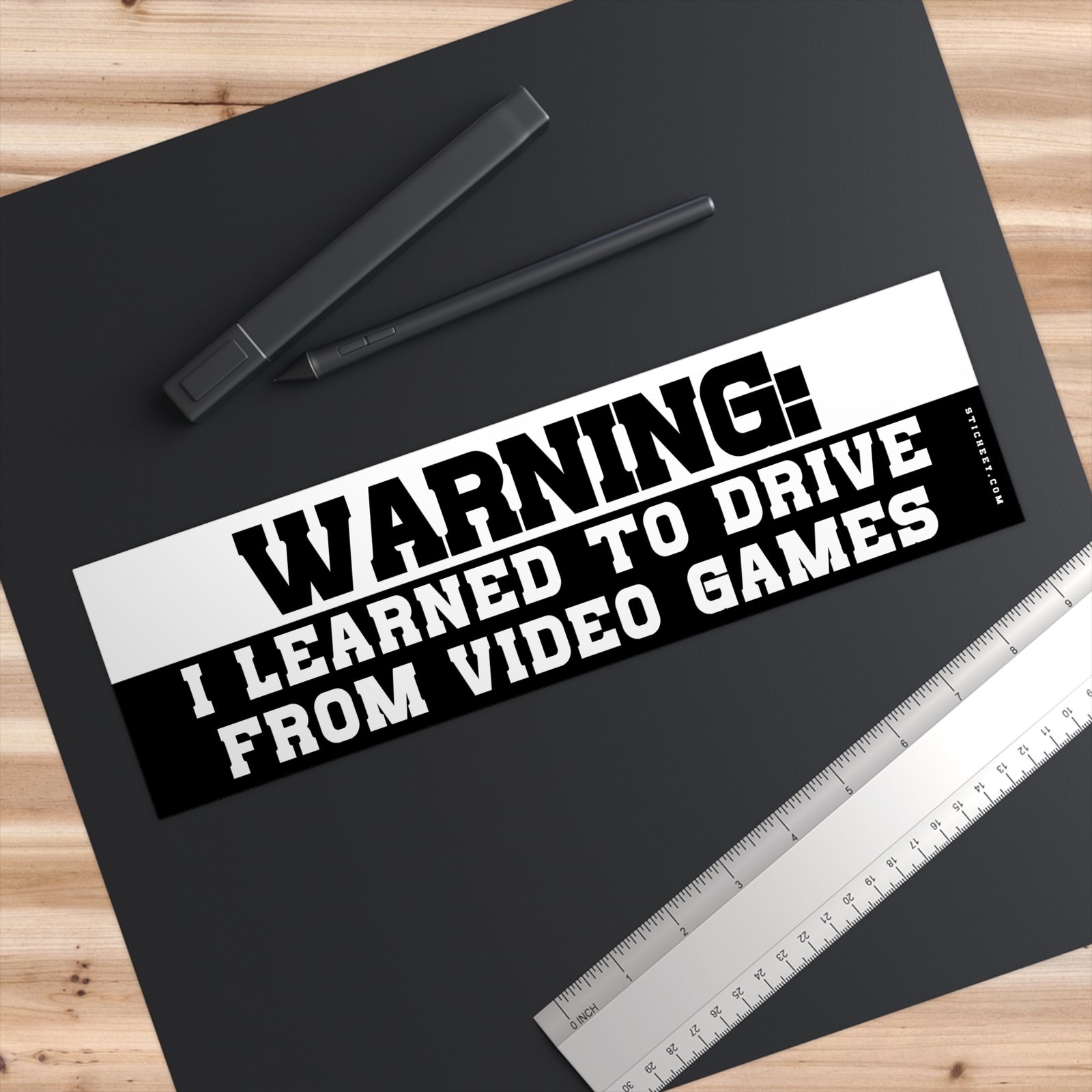 Warning I Learned To Drive From Video Games Bumper Sticker
