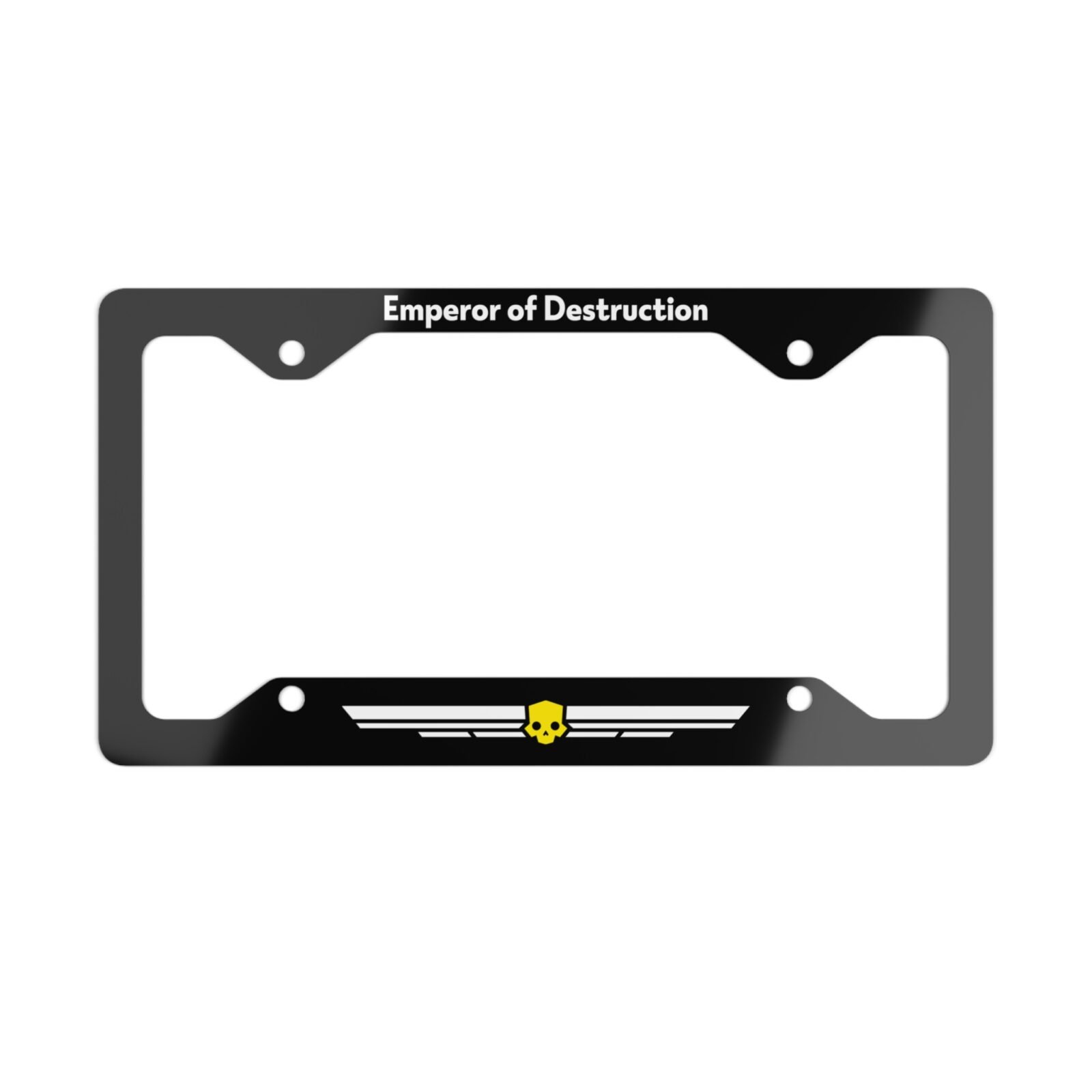 Emperor of Destruction The Helldivers License Plate Frame