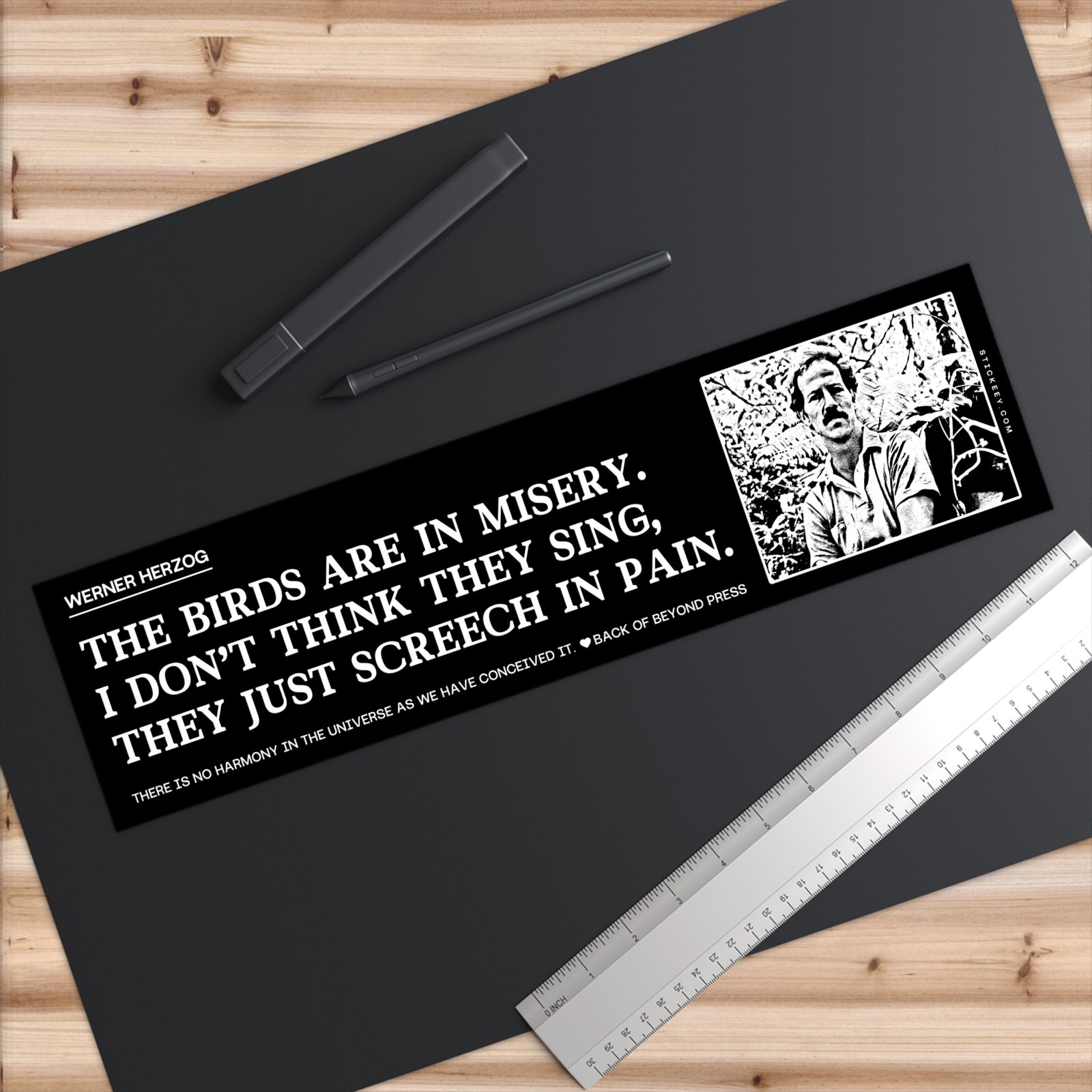 Werner Herzog The Birds Are in Misery Bumper Sticker