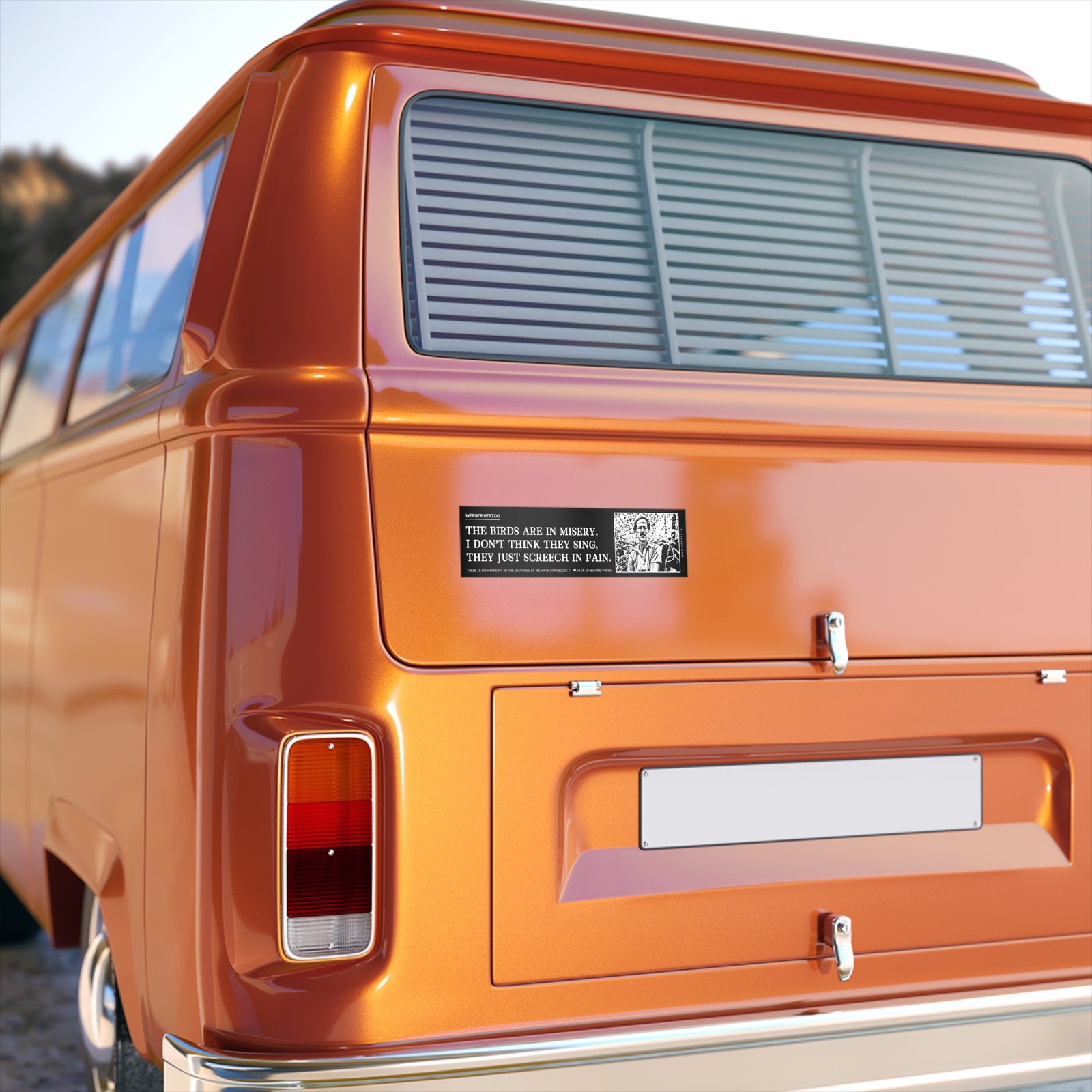 Werner Herzog The Birds Are in Misery Bumper Sticker