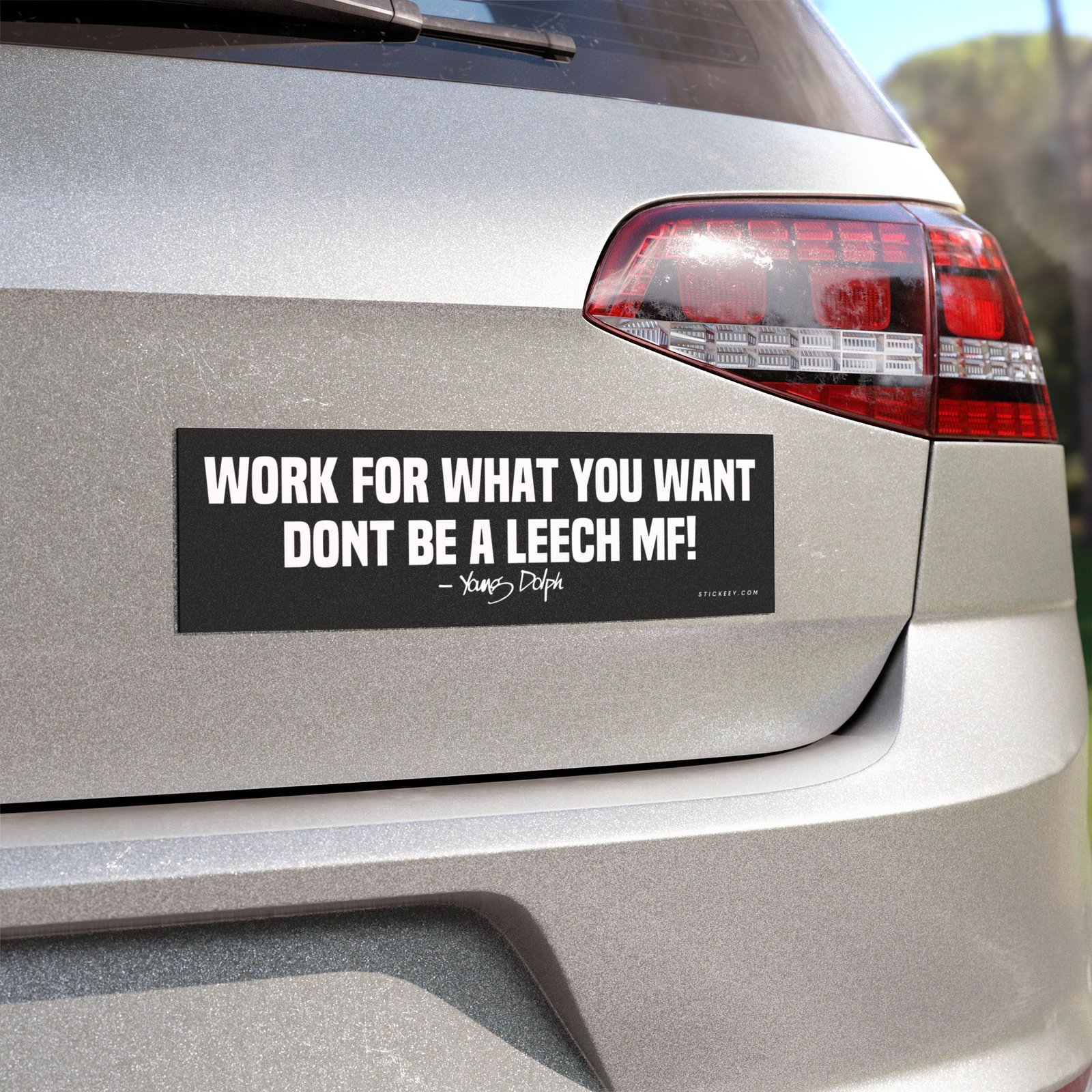 Work for What You Want Dont Be a Leech MF! Young Dolph Magnet Sticker