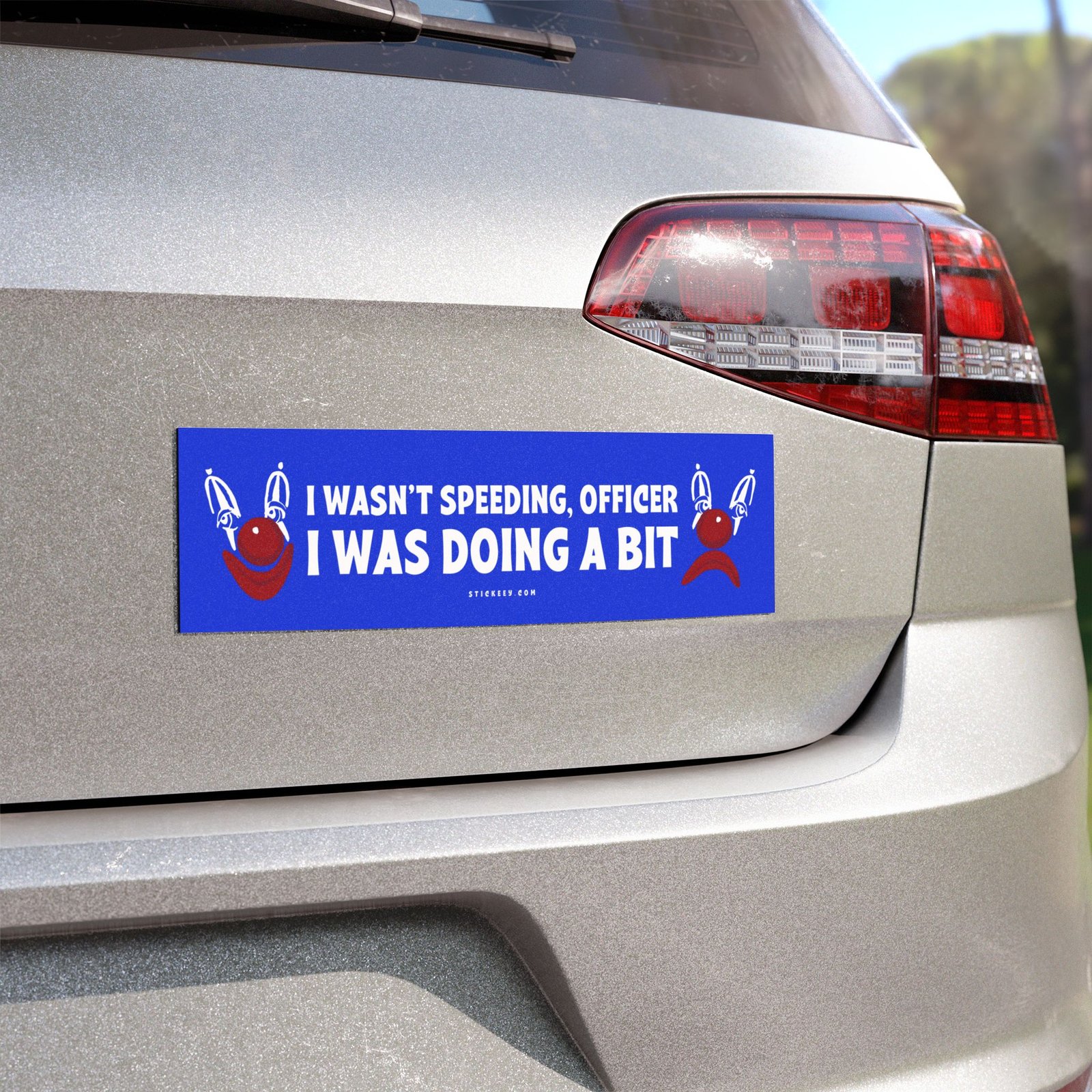 I Wasn't Speeding Officer I Was Doing a Bit Magnet Sticker