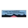 1984 Hospitalized for Approaching Perfection Bumper Sticker