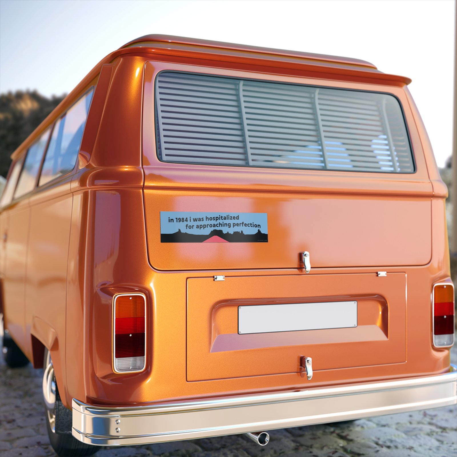 1984 Hospitalized for Approaching Perfection Bumper Sticker