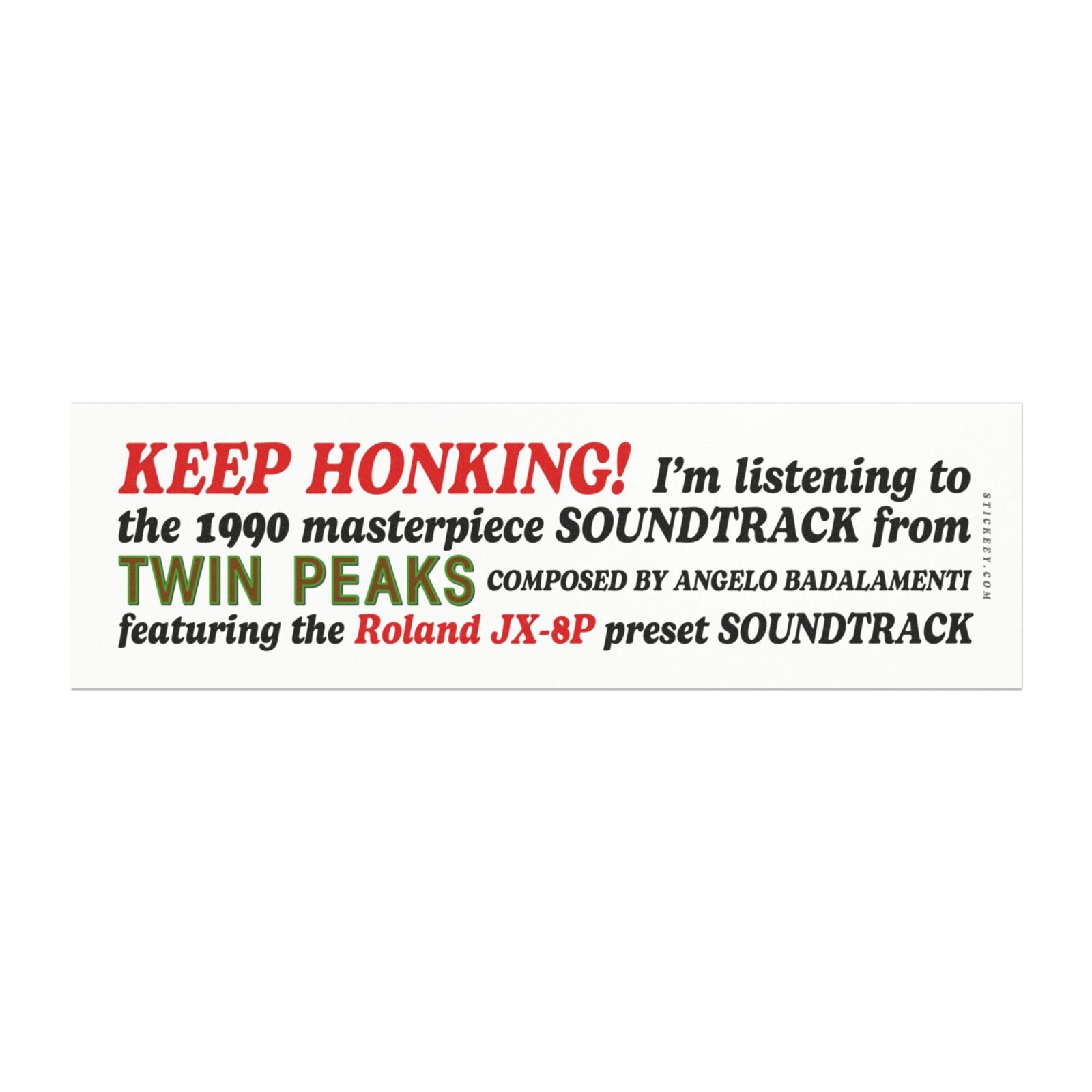 Keep Honking! Twin Peaks Soundtrack Magnet Sticker