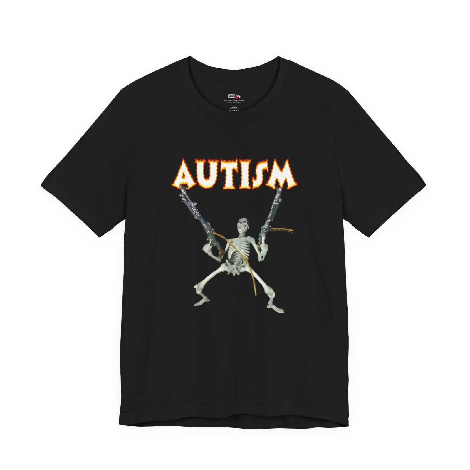 Retro Autism Skeleton Funny Shirt