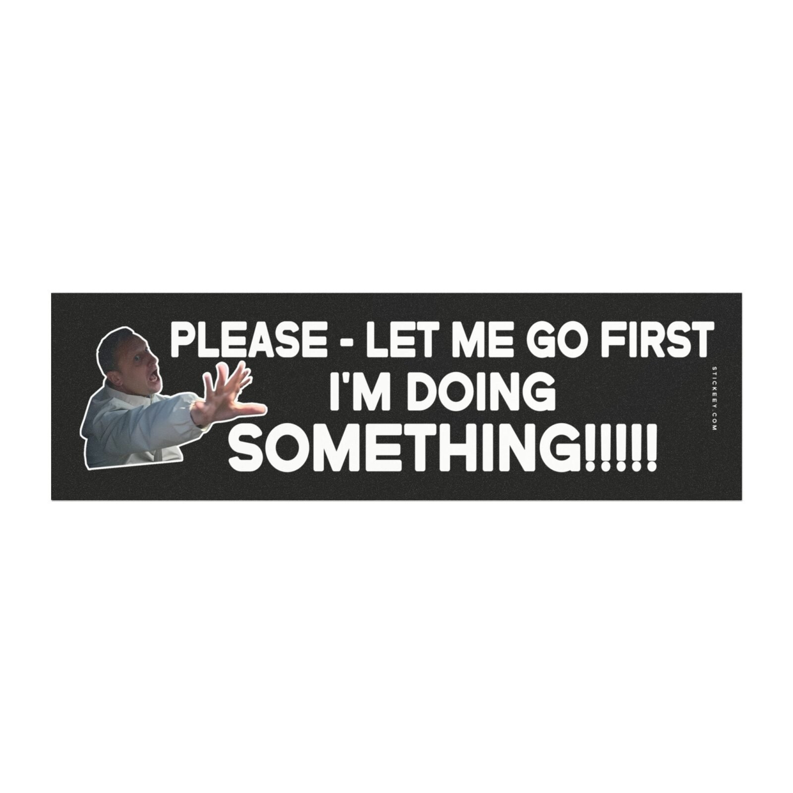 Please Let Me Go First I'm Doing Something Magnet Sticker