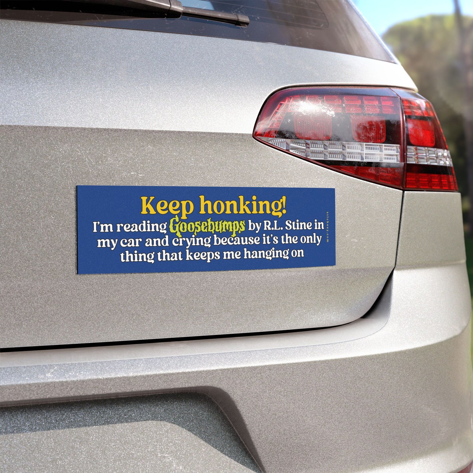 Keep Honking I’m Reading Goosebumps Magnet Sticker