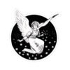 Vintage Victorian Angel Engraving Sticker