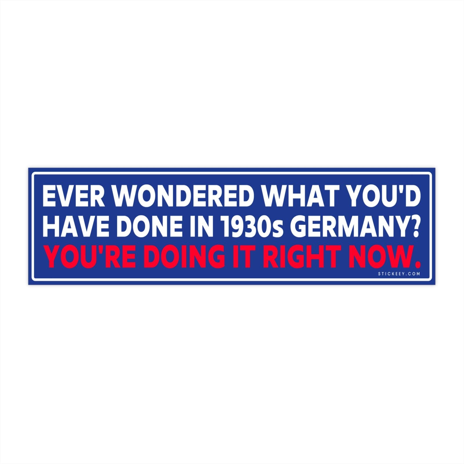 Ever Wondered What You’d Have Done in 1930s Germany Bumper Sticker
