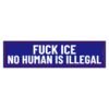 Fuck ICE No Human Is Illegal Bumper Sticker
